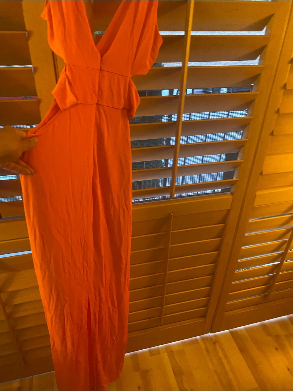 Ramy Brook Cara Cutout Column Slit Gown - Picture 6 of 7